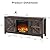 T4TREAM Fireplace TV Stand for 65 Inch TV, Farmhouse Barn Door Media Console, Entertainment Center with 18" Electric Fireplace Storage Cabinet Doors,for Living Room, 58 Inch, Dark Rustic Oak