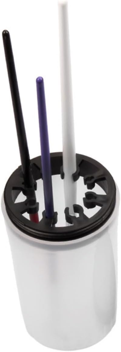 ARTIBETTER 6pcs Paint Brush Cleaner Bottle Pen Clip Holder Reusable Brush Washer for Artists