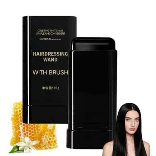 Portable Hair Dye Comb With Hair Dye Brush,Waterproof And Sweat-Proof Gray Hair Concealer,Instant Safe And Convenient Hair Color Stick,Root Touch Up Dye Even And Effective Coverage,Easy To Use,Black
