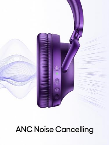 TAGRY Hybrid Active Noise Cancelling Headphones 100H Playtime Wireless Bluetooth Over Ear Headphone with Fast Charging Hi-Res Audio Comfort Earcups Headsets for Home Travel Office Phone PC - Image 3