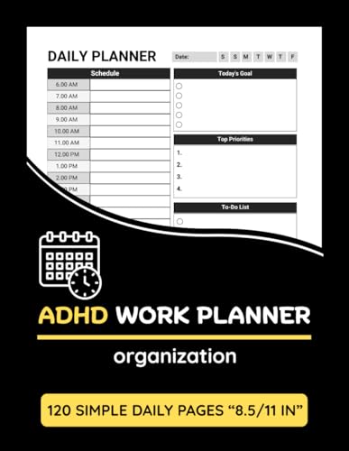 ADHD Work Planner Organization: Boost Your Productivity and Stay on Track with This Undated ADHD Work & Life Organizer image 2