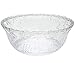 Heavyweight Plastic Punch Bowl with Ladle | 8 Quart Clear 2 Gallon Punch Plastic Bowls | Punch Set of Bowl and 5 oz. Ladle | Embroidered Punch Bowl with Serving Ladle for Parties