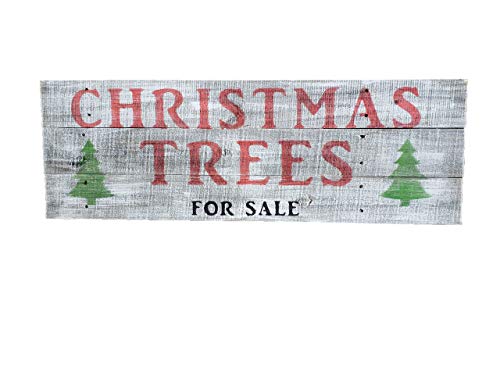 Christmas Tree for Sale Sign - Reclaimed Rustic Wood (Whitewash)