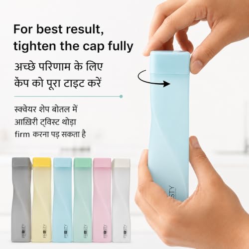 Image of Frosty Twisted Fridge Bottle Set of 6, 1 Litre Plastic Water Bottle Set for Fridge, Reusable Fridge Water Bottle Set for Home & Kitchen