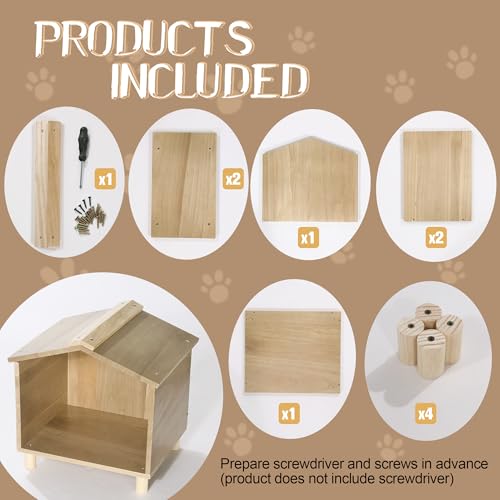 BALAPET Katzenfutterstation & Unterschlupf für Katzen - Wasserdichtes Katzenhaus für Futterstation im Freien, perfekt für Wildkatzen, Vögel, Kaninchen, Katzen & Hunde