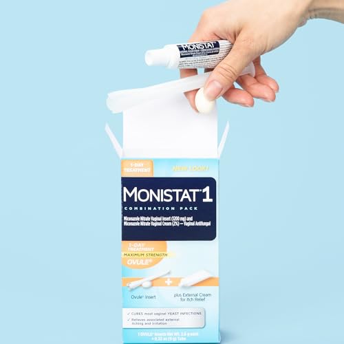 monistat 1 day yeast infection treatment for women 1 miconazole ovule insert amp external monistat anti-itch cream bundle