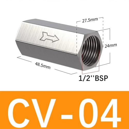 Clapet anti-retour pneumatique 1/4 et 1/8 pour compresseur d'air avec connecteur de 8mm