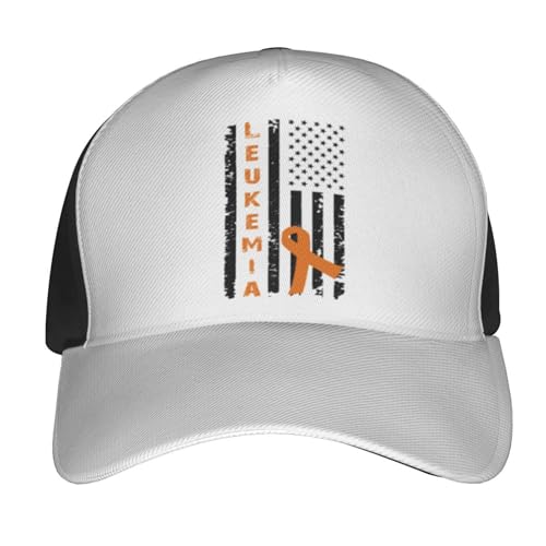 Understanding Leukemia American Flag Baseball Cap for Men Women Hat