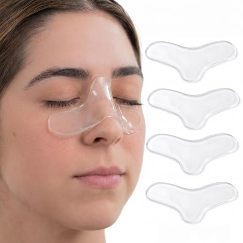 Image of CPAP Nose Pads (Pack of 4), Soft Nasal Gel Pads for CPAP Masks, Leak Prevention, Customizable & Trim-to-Size, Reusable & Washable Nose Protector for Sleep Apnea Therapy