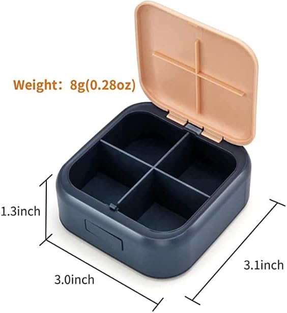 Miniatura 5 de Pastillero, pastillero moderno, organizador de píldoras, pastillero pequeño, pastillero, pastillero, pastillero, divisor de píldoras, estuche de
