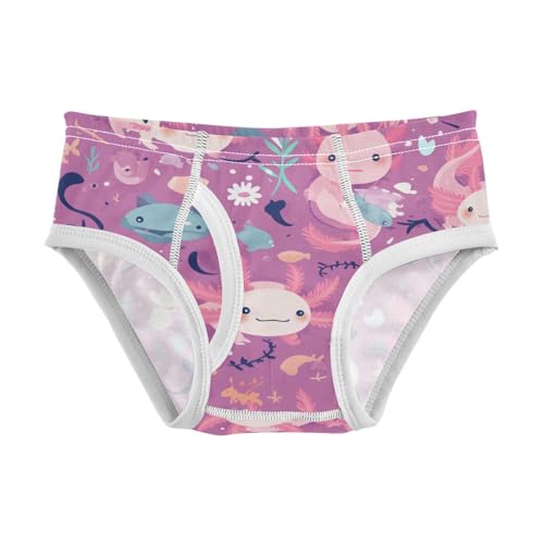 Lovely Axolotl Pattern Hawaiian Toddler Boys Cotton Kids Underwear Breathable Undies