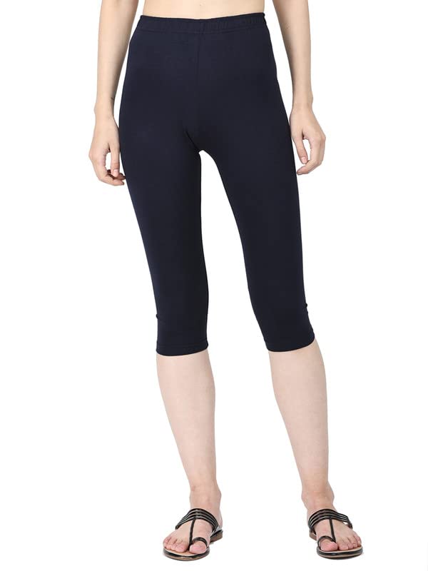 Image of Robinbosky Premium Stretchable Cotton Capri Legging for Women | Suitable for Formal wear & Casual wear | High-End Elastic Makes. The Leggings Squat Proof and Durable for Travel, Yoga, & Workout.