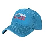 I Stands with Tucker Carlson Adjustable Cowboy Hat Outdoor Travel Casual Hat Sandwich Hat Washed Denim Hat