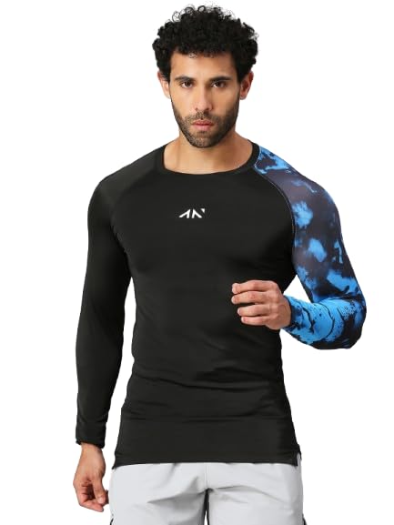 Aesthetic Nation Men's Full Sleeve Compression T-Shirt - Moisture-Wicking Athletic Base Layer for Gym, Running & Sports - Muscle Support & Quick-Dry Performance-picture-11