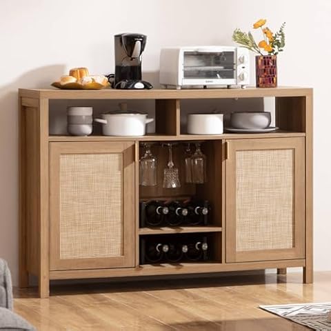 SICOTAS Wine Bar Cabinet with Storage Cover