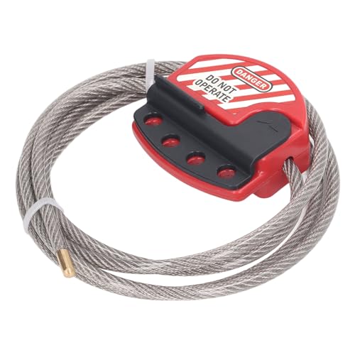 Candado de seguridad industrial con cable de acero inoxidable ajustable 6