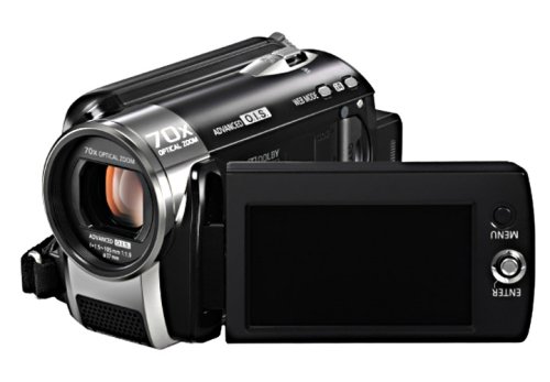 SDR-H80 EG9-K SD/HDD Camcorder (SD/SDHC-Card, 60GB Festplatte, 70-fach opt. Zoom, 6,9 cm (2,7 Zoll) Display) schwarz