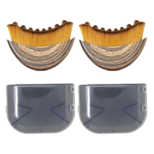 Lymphatische Gesichtsbürste, 2 Stück Lymphatic Contour Face Brush, Trockenbürsten Gesichtsbürste für Konturierung von Gesicht, Kinn und Kieferpartie, Ideal für Tägliche Pflege und Reisen