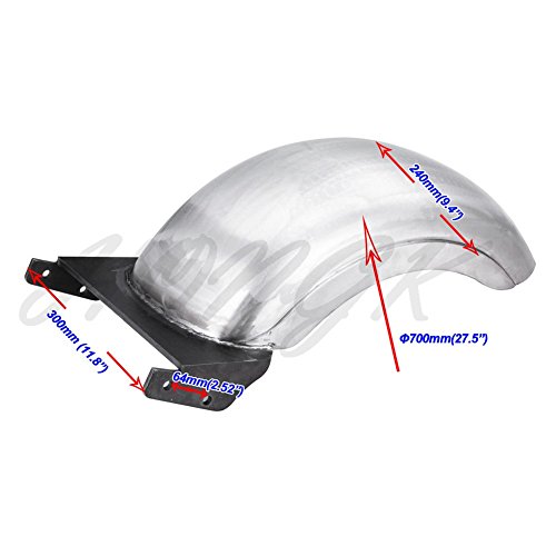 HONGK- CUSTOM 9" REAR FENDER 180/200 WIDE TIRES STRUTLESS Compatible with HARLEY SOFTAIL FAT [B077493SST]