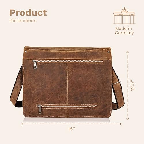 DONBOLSO Messenger Bag Barcelona I Handcrafted Leather Laptop Shoulder Bag for Men & Women3
