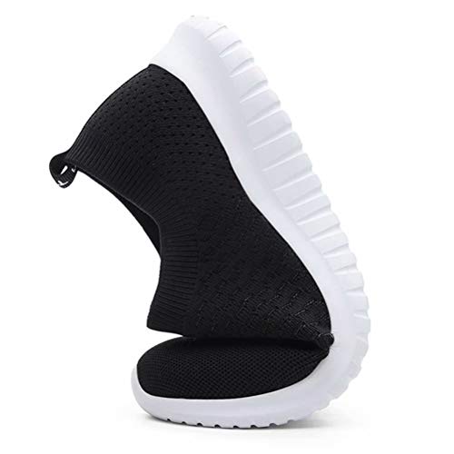 Image of konhill Womens Slip On Sneakers Lightweight Knit Walking Shoes