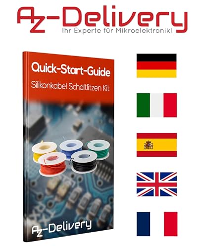 AZDelivery 3 x ultra elastyczny, ocynkowany kabel silikonowy, zestaw przerzutek, odporny na temperaturę z drutu miedzianego jako jumper lub do linowania lub łączenia Soft Hookup