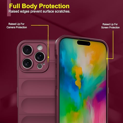 Image of amazon basics Back Case Cover for iPhone 16 Pro Max | Compatible for iPhone 16 Pro Max Back Cover | Liquid Silicon Magic Case with Camera Protection | Plum