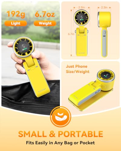 Image of PlayHot Portable Handheld Turbo Fan, Travel Essentials, Gifts for Women /Men