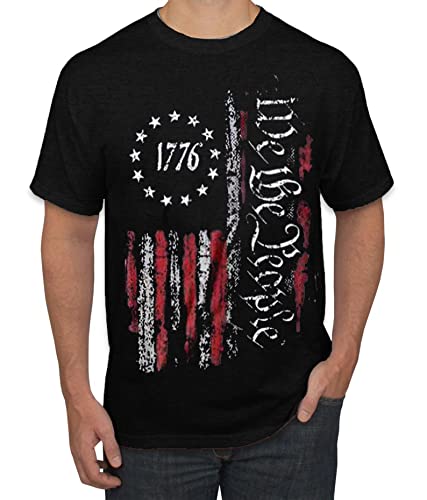 Mens Shirts Casual Short Sleeve Flag T Shirts Fashion Graphic Tee Top4