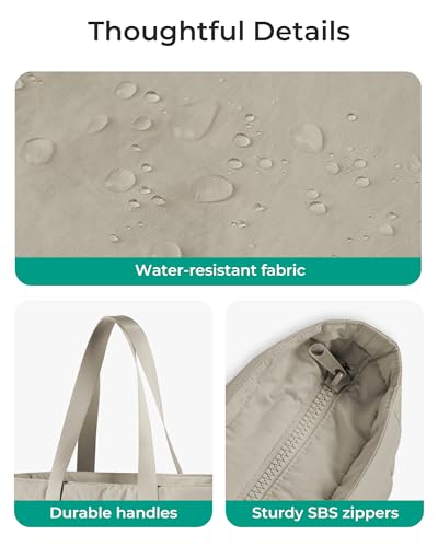Image of BAGSMART Tote Bag for Women, Tote Bag with Zipper Work Tote with Compartments Nurse Shoulder Hanbag for Travel, Gym