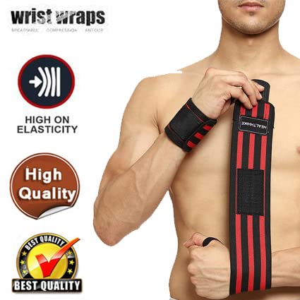 Image of Gym Wrist Supporter for Men & Women Wrist Band for Gym with Thumb Loop