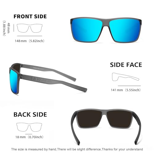Image of MAXJULI XL Z87 Sunglasses for Big Wide Heads Men TR90 Ultralight UV400 Protection Glasses 8108