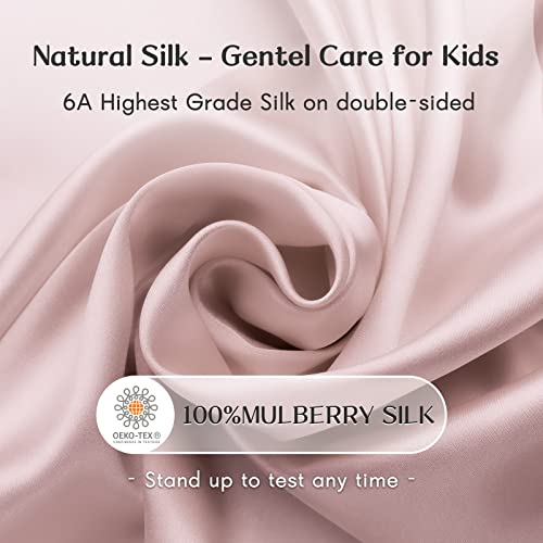 Icoobreeze 100% Pure Silk Toddler Pillowcases,Mulberry Silk Double Sided Pillow Case With Hidden Zipper,Organic Pillow Covers For Baby Kid Toddler Boys Girls,Toddler (13"X18") 1 Pack, Lotus Pink #TOP1