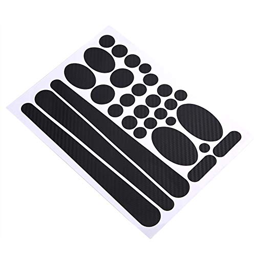 Stickers Carbon Safety Stickers Set Waterproof Protector Tape for Bikes Cycle Decal Decorating Film (Black) - Image 2