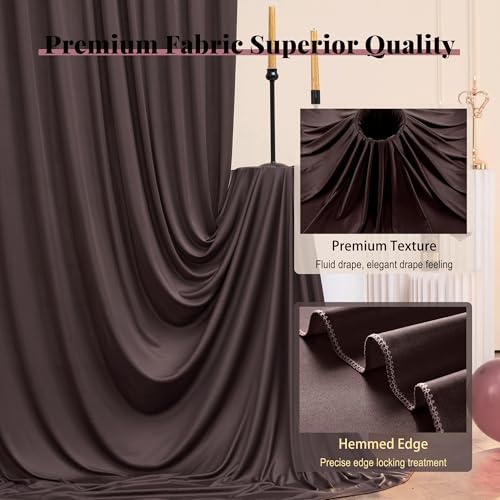 Cortinas marrones para fondo de 20 x 12 pies 4 paneles miniatura 2
