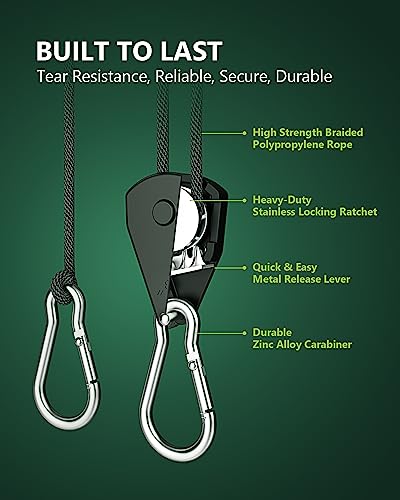 STAYGROW 4-Pack Adjustable Rope Hangers