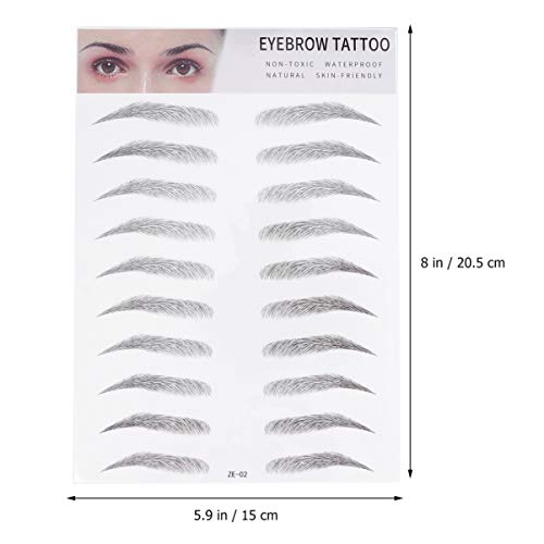 Uonlytech 2 peças de tatuagem de sobrancelha para maquiagem, tatuagem de sobrancelha artificial, tat