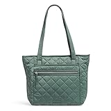 Vera Bradley Women's Performance Twill Small Vera Tote Bag, Olive Leaf, One Size
