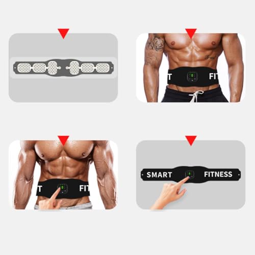 Cinturón de ejercicio abdominal con carga USB para tonificar 2