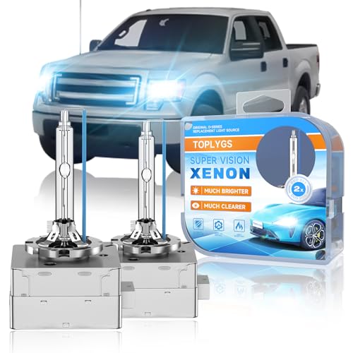 Image of 8000K D3S Xenon Headlight Bulb for Ford F150 Flex Edge Escape | High /Low Beam Xenon Light for Ford 2013 2014 F150 09-19 Flex 11-19 Edge 13-19 Escape, 400% Brighter Long Lifespan, Pack 2