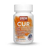 Kurkuma 30 Kapseln Vegan Qineva – Curcumin Nahrungsergänzungsmittel mit Vitamin, Curcuma Longa, Sonnenblumenlecithin ohne Piperin - 1 Kapsel täglich