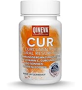 Kurkuma 30 Kapseln Vegan Qineva – Curcumin Nahrungsergänzungsmittel mit Vitamin, Curcuma Longa, S...