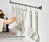 Wagensteiger Light Gray Silicone Cooking & Serving Spoon: Cooking Utensil with Heat Resistant, Non-stick Cookware Safe, Gentle Head Design, BPA Free (11.02inch x 2.56inch Solid) #5