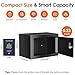 0.25 Cuft Small Fireproof Safe Box with Key Lock, Hidden Steel Security Box, Safe Lock Box for Cash, Jewelry, Passports and Medications, Fire proof Safes for Home Use, 9.06