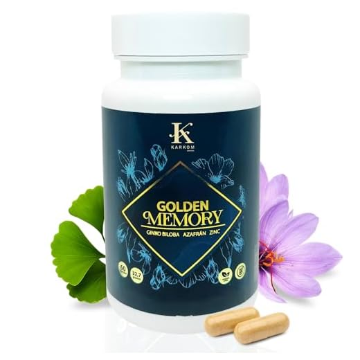 Cápsulas para la Memoria y Concentración – Suplemento Natural con Azafrán, Ginkgo Biloba y Zinc – 60 Cápsulas – Apoya Función Cognitiva y Bienestar Mental Diario