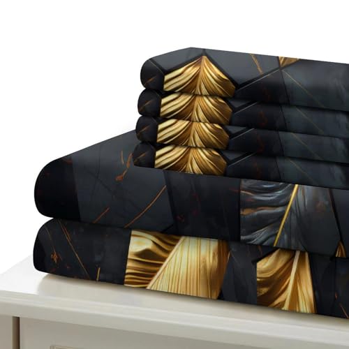 Housse de Couette Résistante et Douceur Numérique Parure de Lit King Size