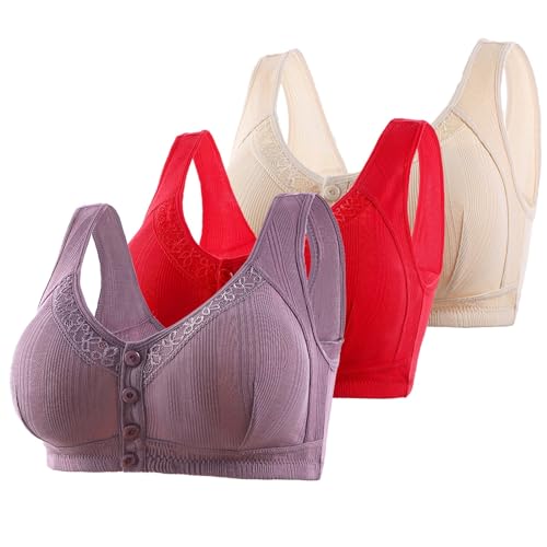 Plus Size Breathable Daisy Bras for Older Women | No Underwire Sports Bra
