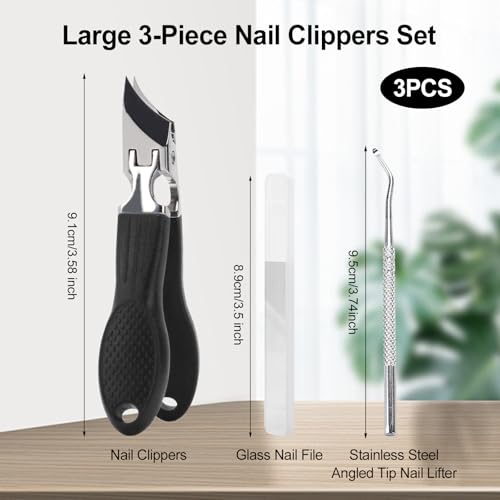 Eagle Beak Nail Clippers for Ingrown & Thick Nails Beveled/Slanted/Angled Blades, Long Han - image 2