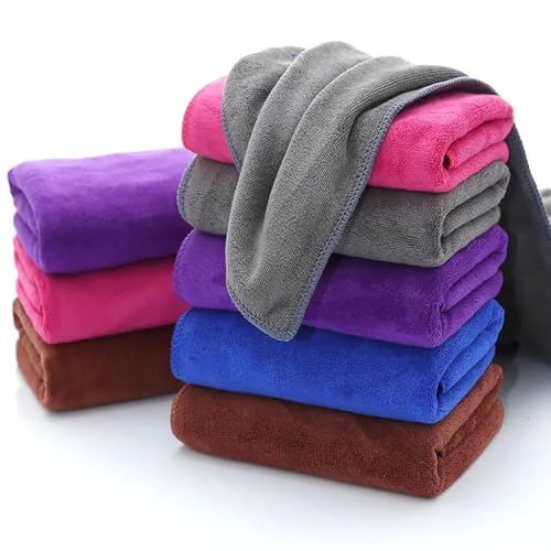 Image of Microfiber Cleaning Cloths for Car and Kitchen | 500 GSM | 40X40CM | All Purpose Softer Highly Absorbent, Wash Cloth for House, Kitchen, Car, Window (Pack of 3)