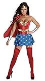 Tejido elástico KIRALOVE Disfraz - Disfraz - Mujer - Mujer Maravilla - Carnaval - Halloween - Disfraz - Cosplay Talla l Wonder Woman Cosplay